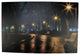 Battery Operated 5 LED Sunset City Park Scene Canvas Wall Hanging, 23.5"