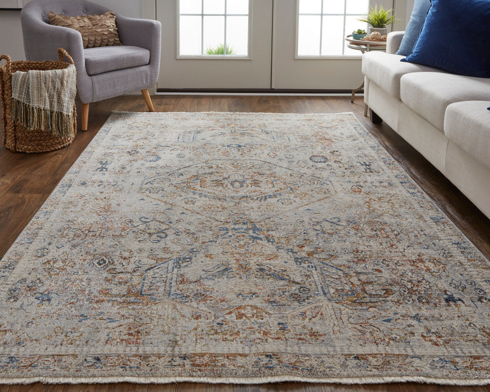 Weave & Wander Frencess Rug, Beige/Beige, 9'-8" x 12'-8" Rug