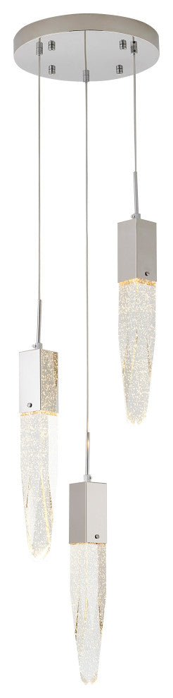 Bethel International ADS24C12CH 3 Light Chandelier, Chrome