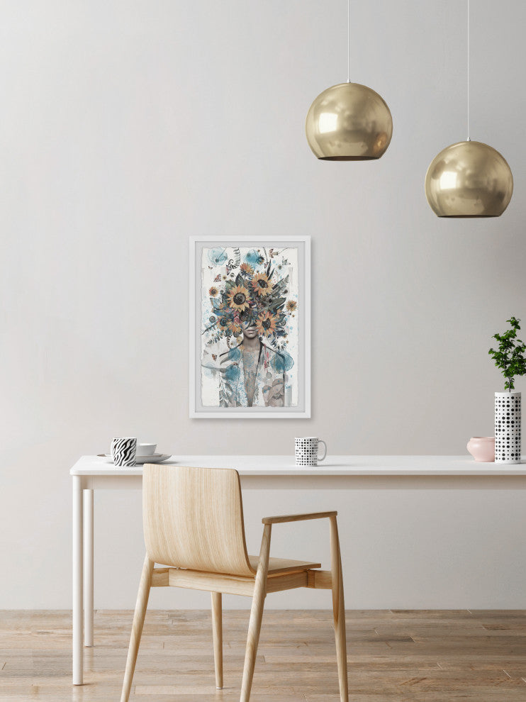 "Sunflower Glamour" Framed Painting Print, 12x18
