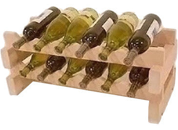 12 Bottle 2-Shelf Stackable Wine Rack