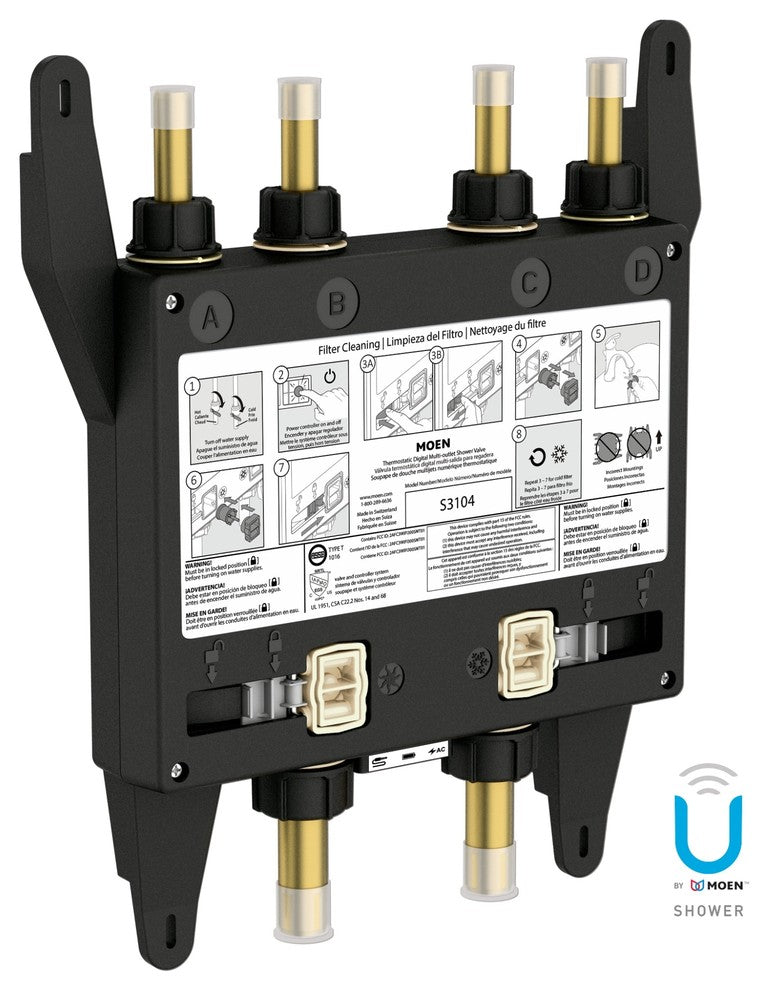 Moen U by Moen Shower 4-Outlet Thermostatic Digital Shower Valve