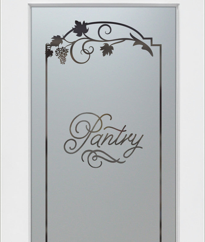 Pantry Door - Grape Ivy Melany - Primed - 24" x 84" - Knob on Left - Push Open