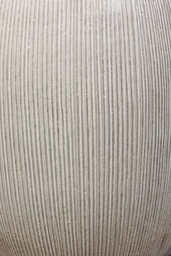 Sunburst Olive Semi-Gloss Ceramic Patio Stool