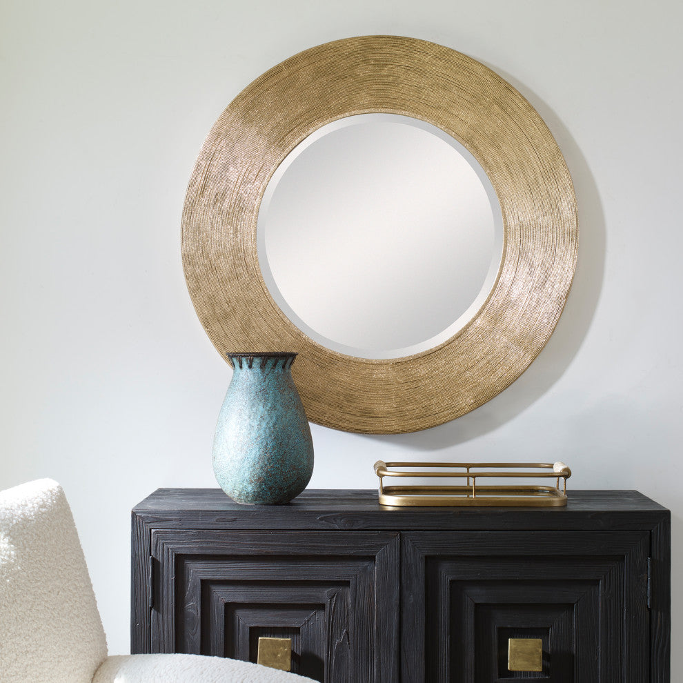 Uttermost 09801 Archer Gold Wire Round Mirror