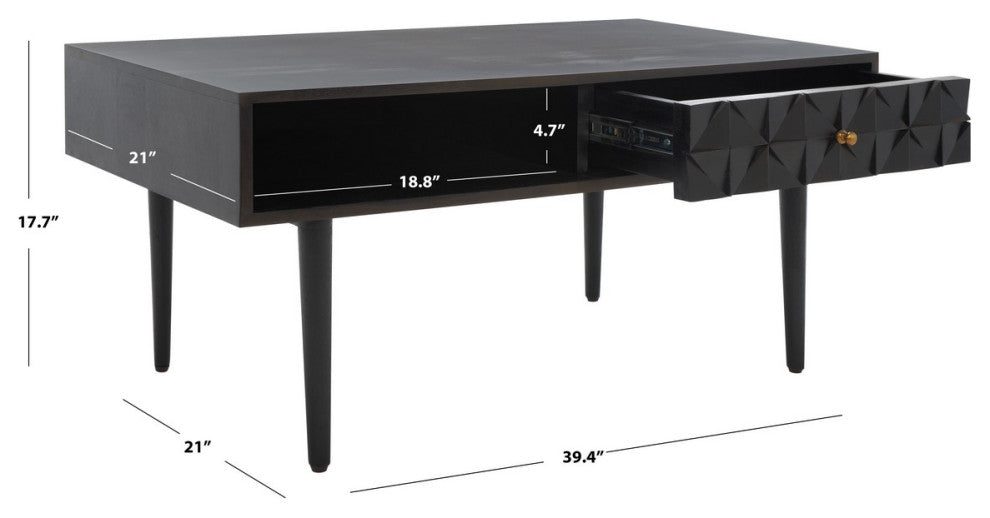 Safavieh Lexington Coffee Table, Black