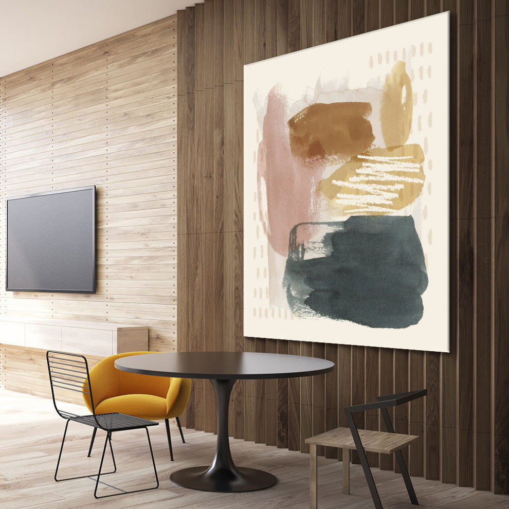 "Ochre Echo IV" Fine Art Giant Canvas Print, 72"x72"