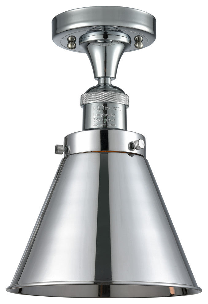 Appalachian 1-Light Semi-Flush Mount, Polished Chrome, Polished Chrome