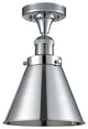 Appalachian 1-Light Semi-Flush Mount, Polished Chrome, Polished Chrome