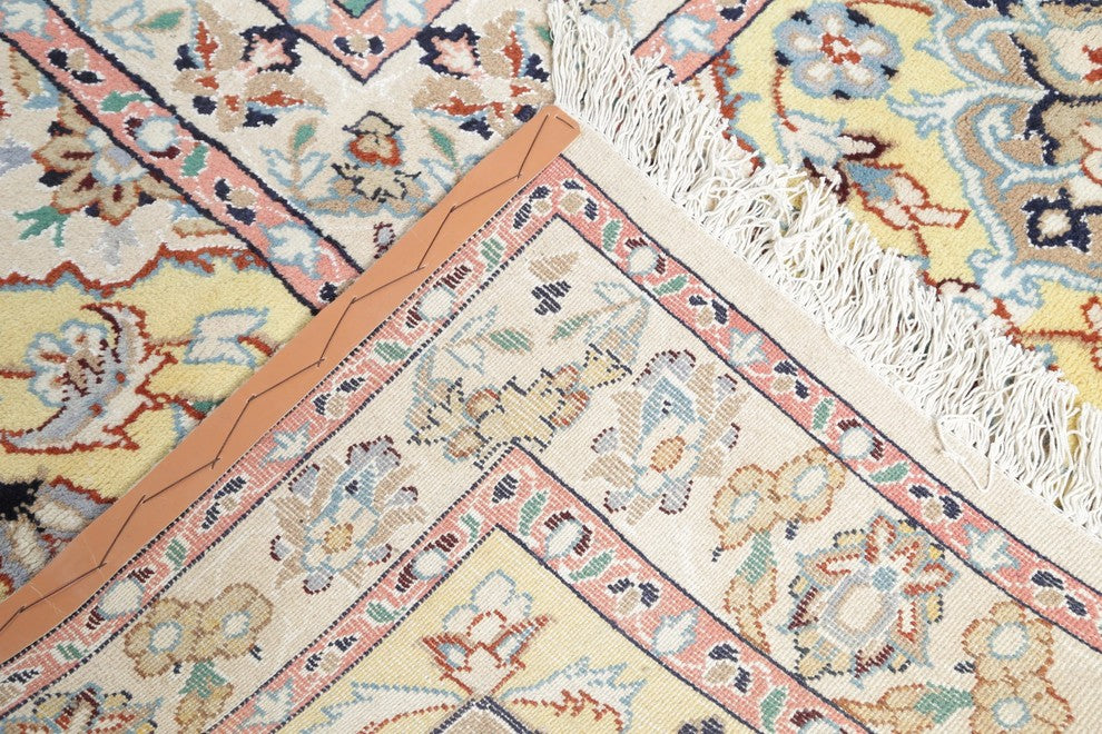 Persian Style Handmade Traditional Nain Oriental Area Rug, Green, 26'0"X16'1"