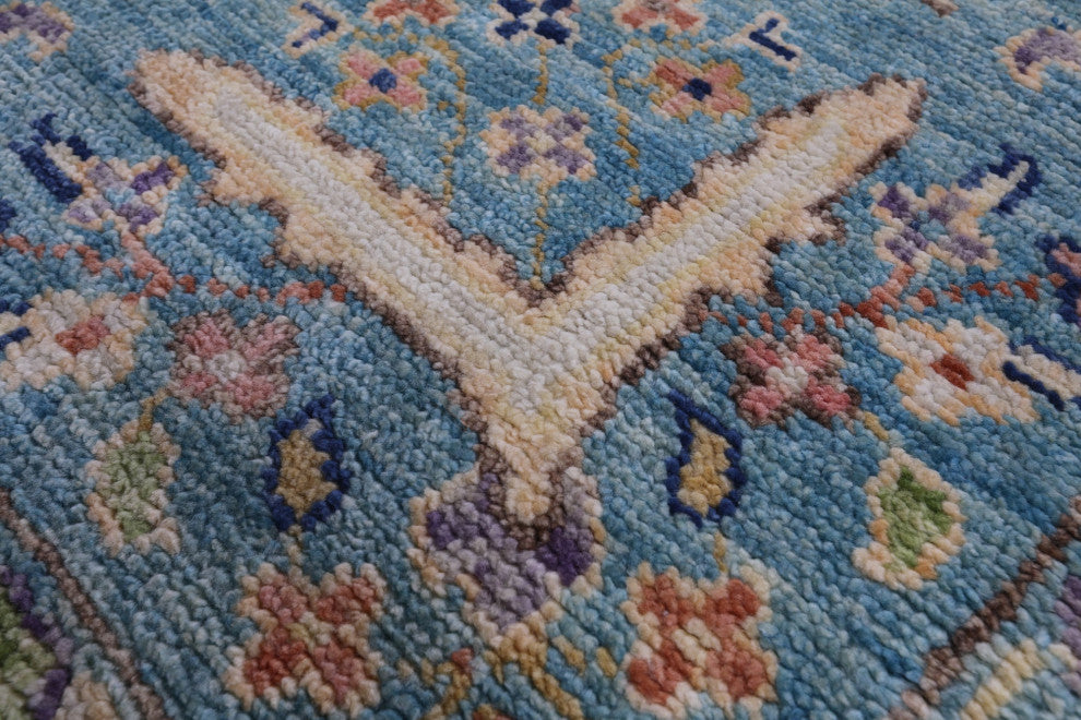 Turkish Oushak Hand-Knotted Wool Rug 9' 3" X 12' 5" - Q15595