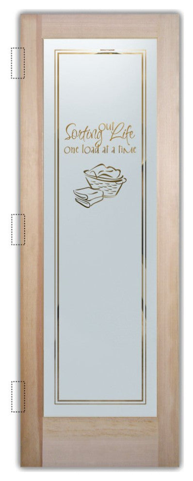 Laundry Door - Sorting Out Life Laundry Basket - Douglas Fir (stain grade) -...