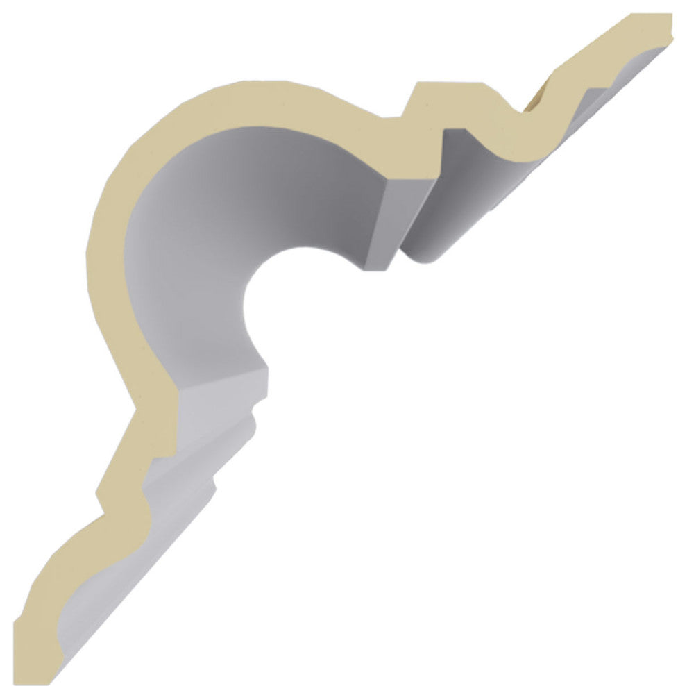 7 1/4"Hx7 1/8"Px9 7/8"Fx96 1/8"L, Devon Smooth Crown Moulding