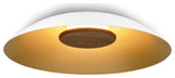 Volo 36 Flush Mount, Cava, White Shade Exterior, Walnut Disc, 2700K