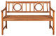 Apollo 51.2" 3-Seat Circle-Back Acacia Wood Outdoor Garden Patio Bench, Teak