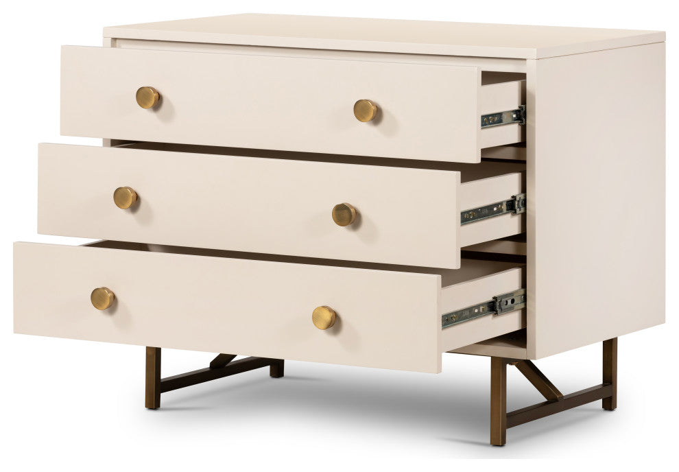 Van Rectangular Nightstand-Alabaster
