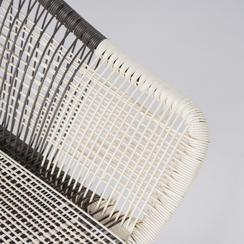 Outdoor PE Rattan Patio Chair Armchair With Cushion Pillow, Set of 2