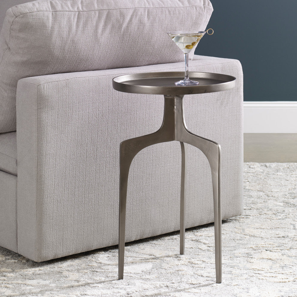Kenna Nickel Accent Table