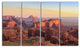 Hunts Mesa Panorama, Landscape Canvas Art Print, 48"x28", 4 Panels
