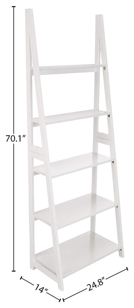 Modern 5-Tier Ladder Bookshelf
