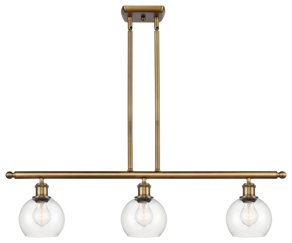 Innovations 516-3I-BB-G122-6-LED 3 Light Island Light, Brushed Brass