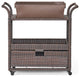 GDF Studio Maja Multibrown Wicker Bar Cart