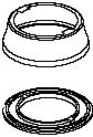 Pull Out Kitchen Escutcheon and Gasket, Stainless