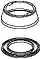 Pull Out Kitchen Escutcheon and Gasket, Stainless