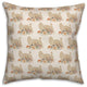 Neutral Turkey Pattern 3 20"x20" Spun Poly Pillow