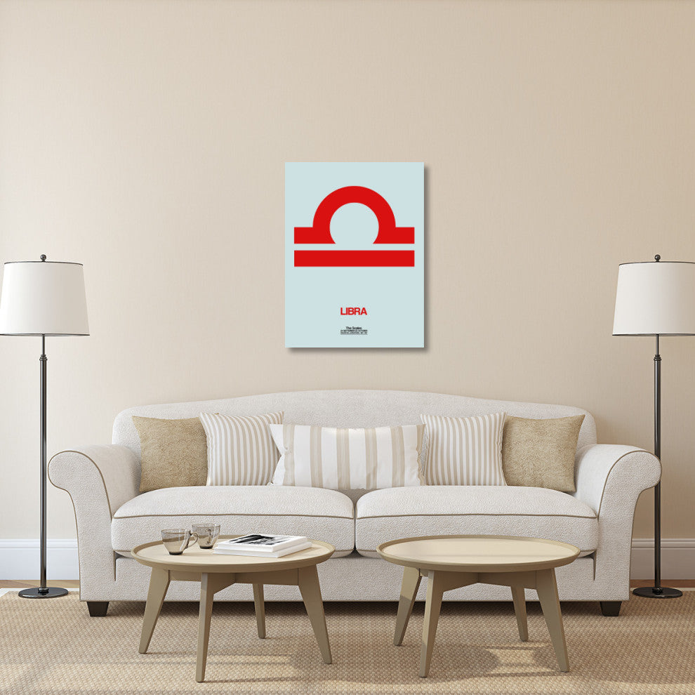 "Libra Zodiac Sign Red" Fine Art Print