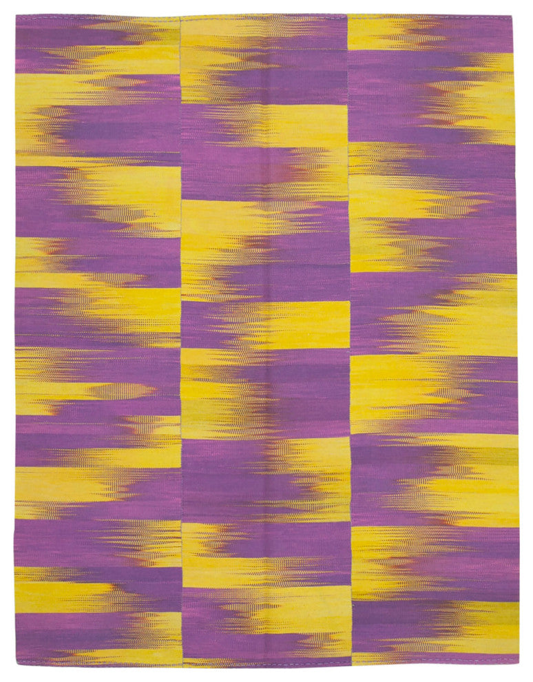Rug N Carpet - Handmade Turkish 6' 11'' x 9' 1'' Unique Wool Kilim Rug