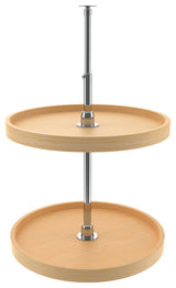 Wood Full Circle 2-Shelf Lazy Susans for Corner Wall Cabinets, 20"