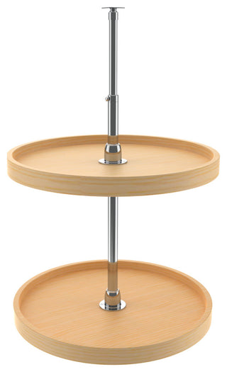 Wood Full Circle 2-Shelf Lazy Susans for Corner Wall Cabinets, 20"