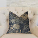 Lazuli Blue and Beige Luxury Throw Pillow, 20"x30" Queen