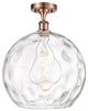 Innovations 516-1C-AC-G1215-14-LED 1 Light Semi-Flush Mount, Antique Copper