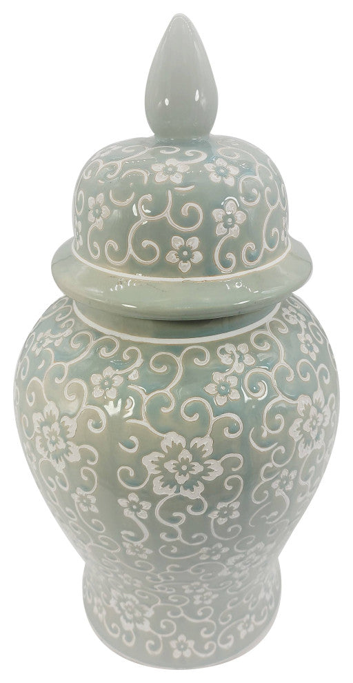 18" Patterned Ginger Jar