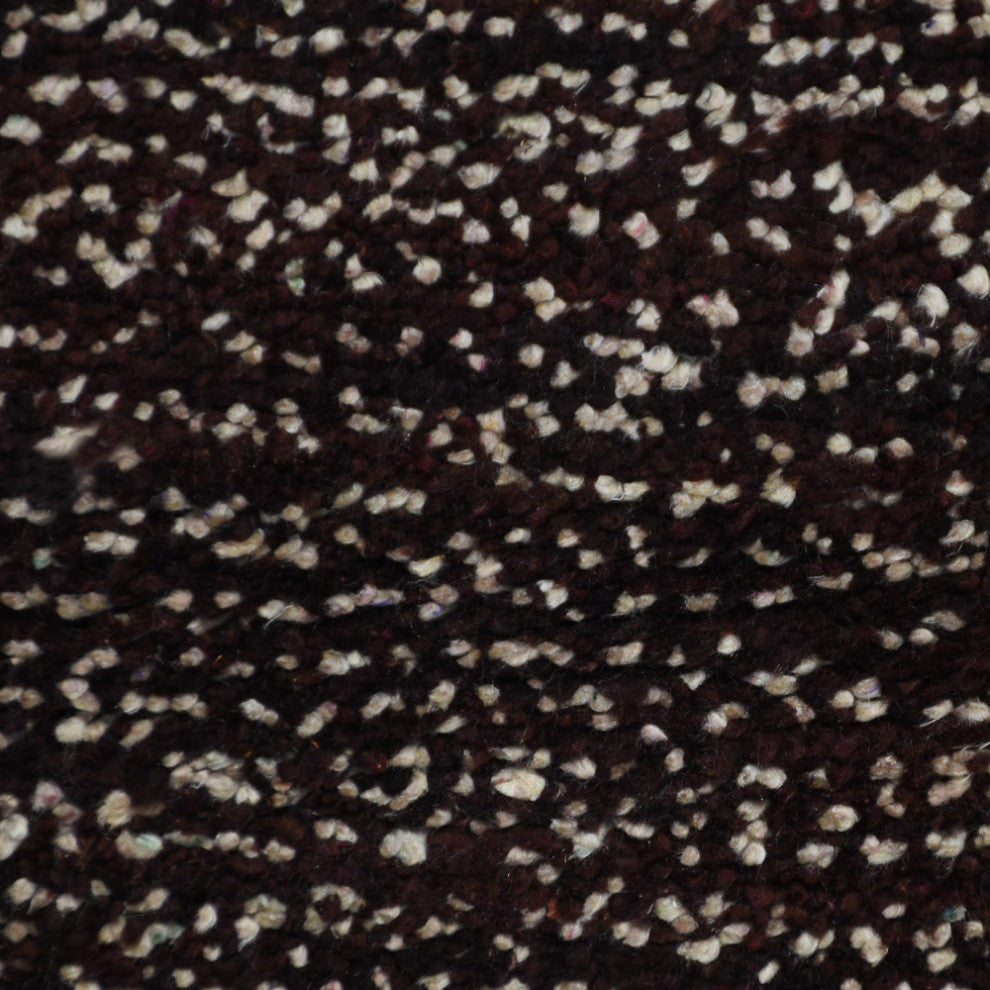 Hand Knotted Loom Silk Mix Area Rug Solid Brown White