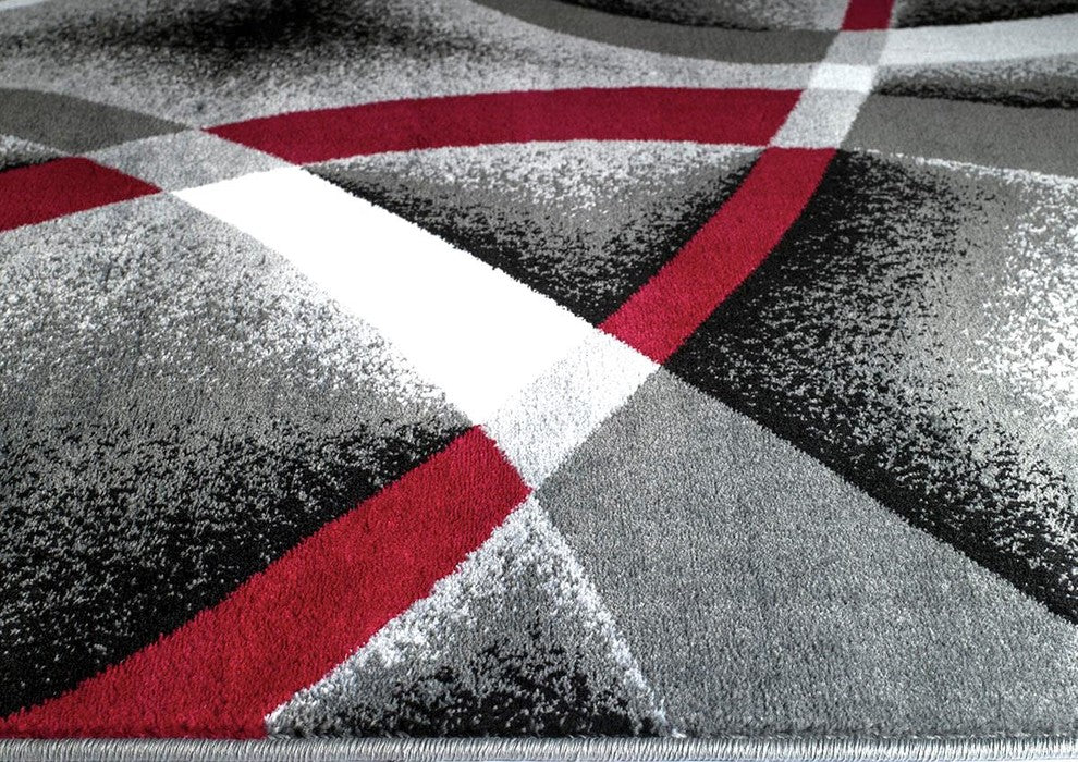 Luxe Weavers Abstract Modern Area Rug, Gray, 7'6"x10'6"