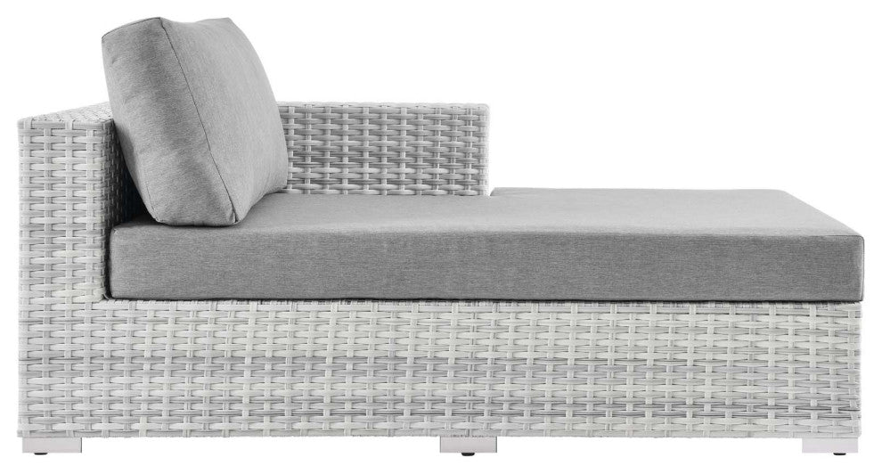 Lounge Sectional Sofa Chair Set, Rattan, Wicker, Gray, Modern, Outdoor