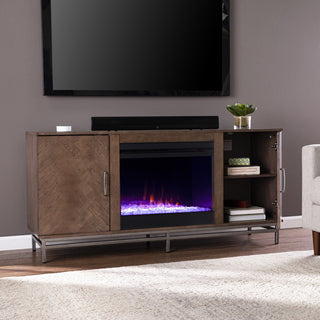 Dibbonly Changing Fireplace With  Media Storage