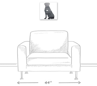 Designs Direct Creative Group Ink Silhouette Rottweiler 12x12 Canvas Wall Art