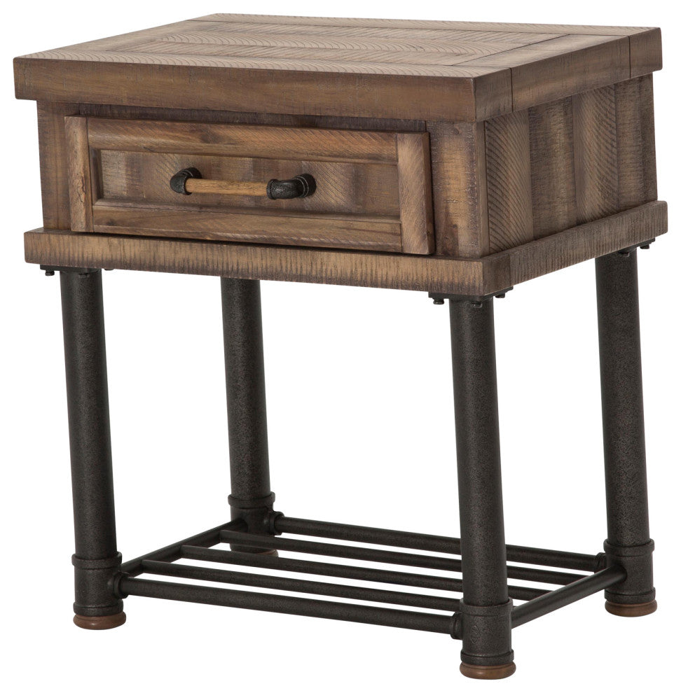 Crossings 1-Drawer Side Table - Reclaimed Barn