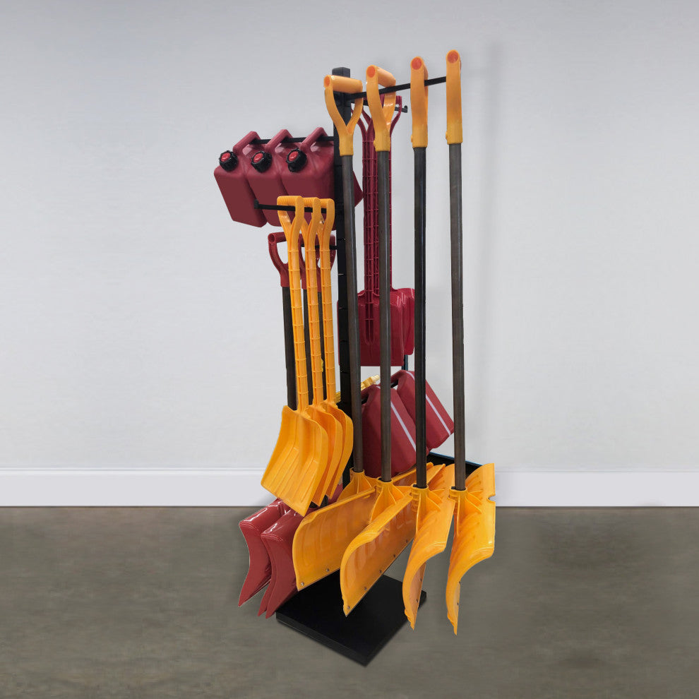 4 Sided Black Garment Rack with 12 Arms