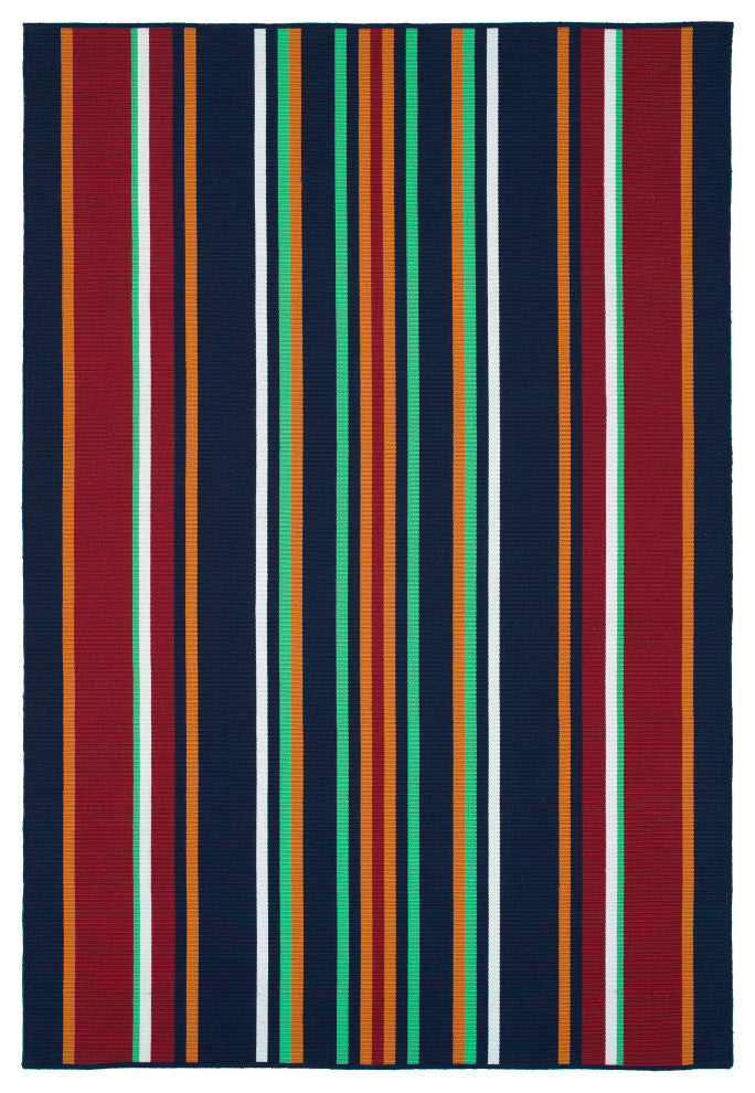 Voavah Navy 5' x 7'6" Rectangle Area Rug