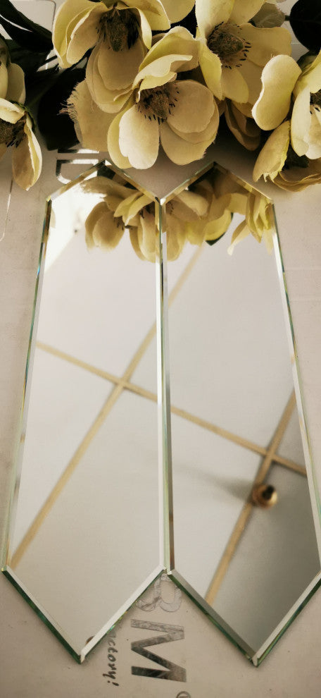 Reflections Peel & Stick 3x12 in Beveled Mirror Picket Tile in Silver