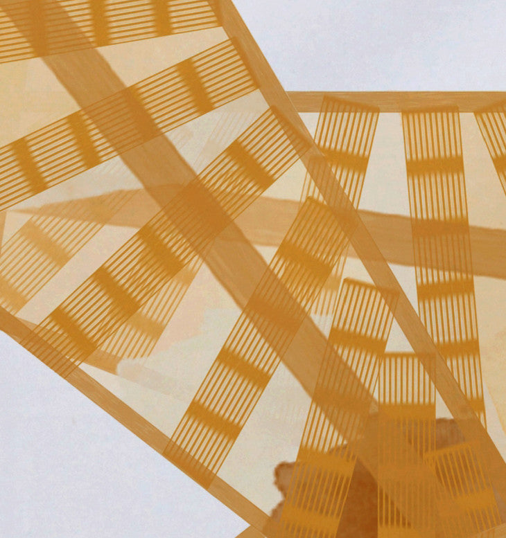 Decorative Holiday Placemat Geometric, Set of 4, Gold