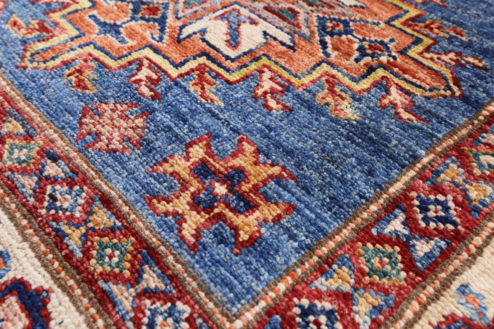 2' 9" X 13' 4" Super Kazak Handmade Wool Runner Rug - Q12997