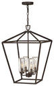 Hinkley Alford Place 24" Large Outdoor Open LED Chandelier, Oil Rubbed Bronze