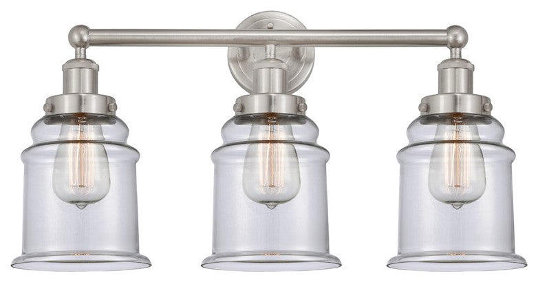 Innovations 616-3W-SN-G182 Canton 3 Light Bath Vanity Light Brushed Satin Nickel