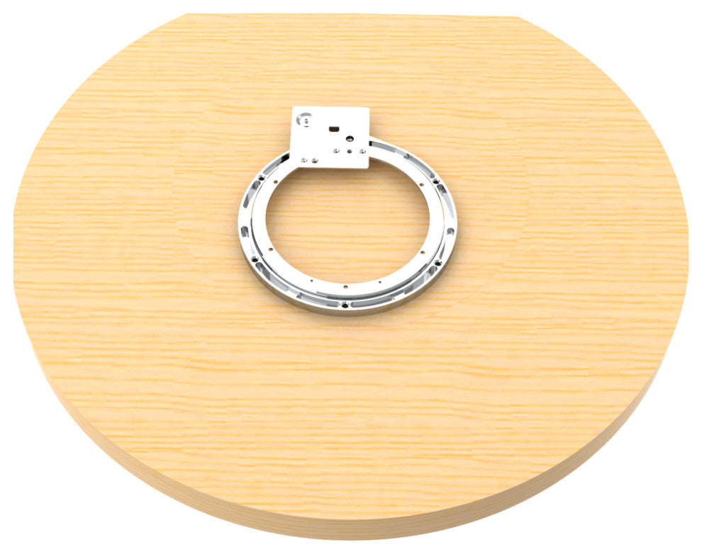 Wood D-Shape Lazy Susans for Corner Base Cabinets With Swivel